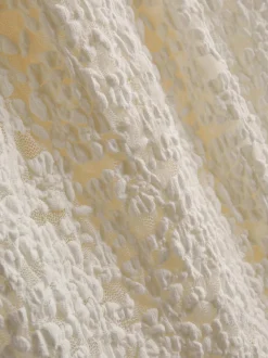 Falda midi de encaje con textura en mezcla de algodón