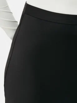 Falda midi evasé de satén
