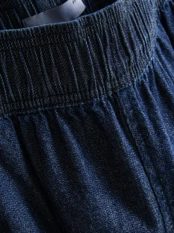 Falda-pantalón vaquera de pernera ancha