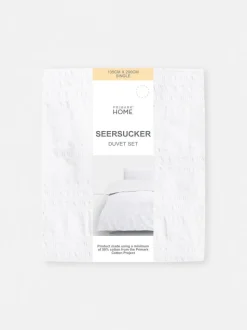 Funda nórdica para cama individual en tejido rayado