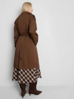 Gabardina midi de doble botonadura By Coleen