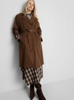 Gabardina midi de doble botonadura By Coleen