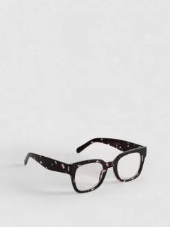 Gafas de montura rectangular marmolada