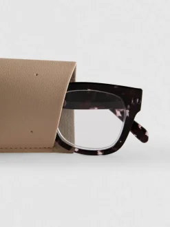 Gafas de montura rectangular marmolada