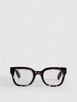 Gafas de montura rectangular marmolada