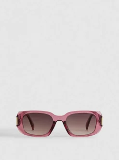 Gafas de sol rectangulares con patillas anguladas