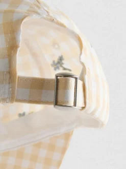 Gorra de béisbol a cuadros vichy bordada