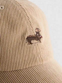 Gorra de béisbol de pana con perrito