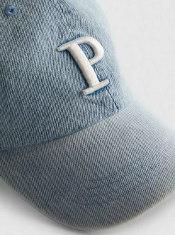 Gorra de denim con inicial