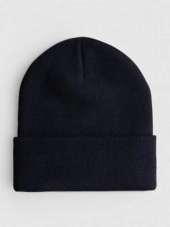 Gorro de punto con borde vuelto ancho