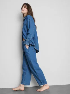 Jeggings de algodón vaqueros con pernera cónica