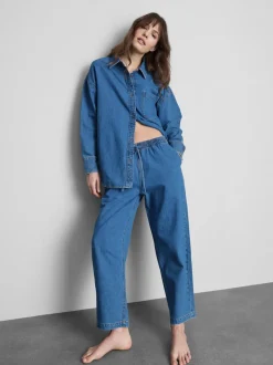 Jeggings de algodón vaqueros con pernera cónica