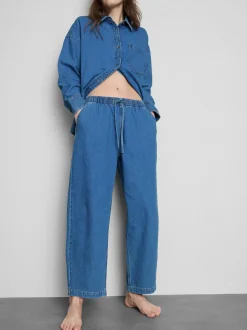 Jeggings de algodón vaqueros con pernera cónica