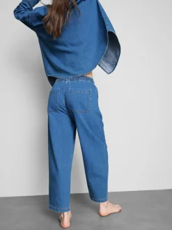 Jeggings de algodón vaqueros con pernera cónica