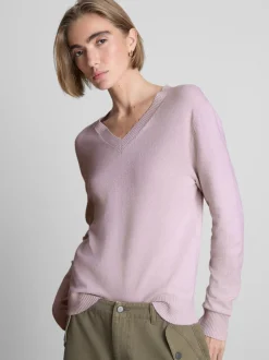 Jersey de punto con cuello de pico
