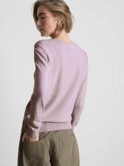 Jersey de punto con cuello de pico