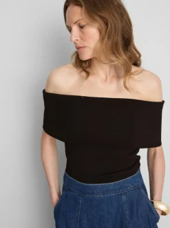 Jersey de punto con escote bardot