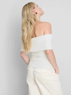 Jersey de punto con escote bardot