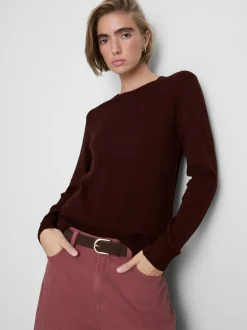 Jersey de punto suave con cuello redondo