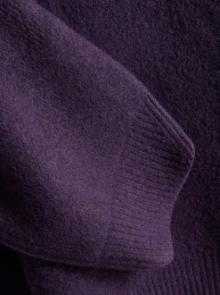 Jersey extragrande de cuello redondo en mezcla de lana