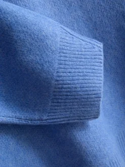 Jersey extragrande de cuello redondo en mezcla de lana