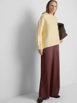 Jersey extragrande de cuello redondo en mezcla de lana