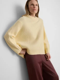 Jersey extragrande de cuello redondo en mezcla de lana