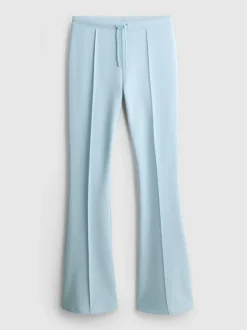 Joggers acampanados con alforzas y algodón