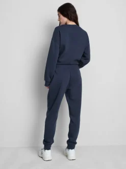 Joggers ajustados estampados en mezcla de algodón