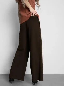 Joggers anchos en mezcla de algodón
