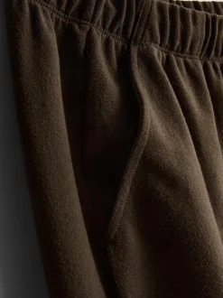 Joggers anchos en mezcla de algodón