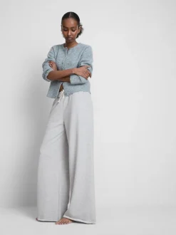 Joggers anchos en mezcla de algodón