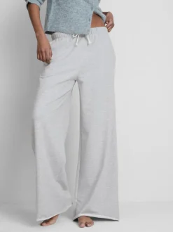 Joggers anchos en mezcla de algodón