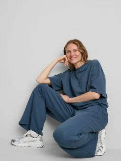 Joggers de pernera ancha con algodón
