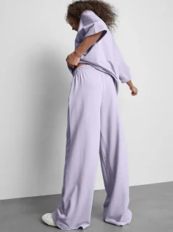 Joggers de pernera ancha con algodón