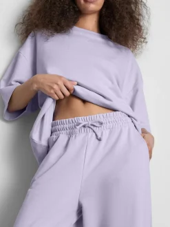 Joggers de pernera ancha con algodón