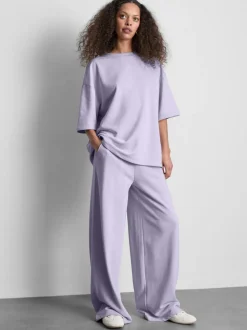 Joggers de pernera ancha con algodón