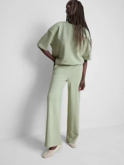 Joggers de pernera ancha con algodón