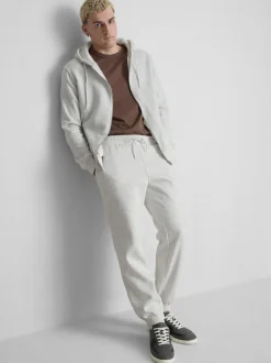 Joggers jaspeados con cordón de ajuste