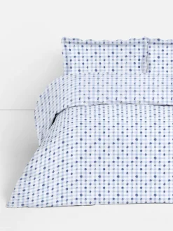 Juego de funda nórdica con cuadros vichy y flores