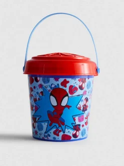 Juego de playa con cubo de Spider-Man de Marvel