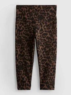 Leggings capri deportivos de leopardo