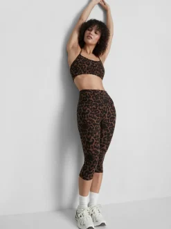 Leggings capri deportivos de leopardo