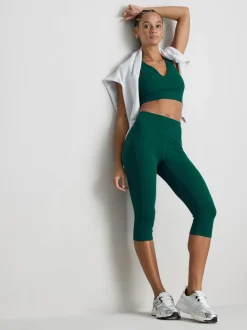 Leggings capri deportivos de talle alto