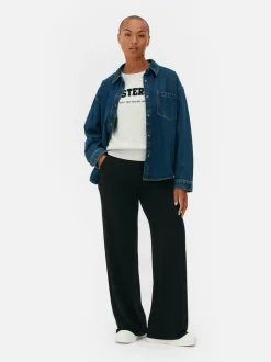 Leggings de pernera ancha