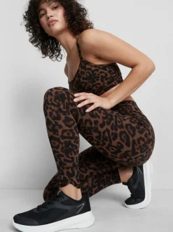 Leggings deportivos de leopardo de talle alto