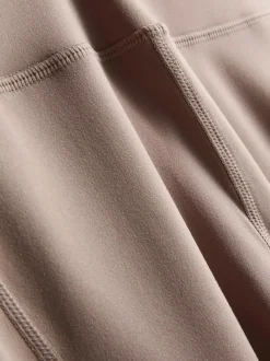 Leggings deportivos marrones de cintura alta