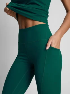 Leggings deportivos marrones de cintura alta