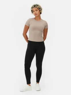 Leggings de punto de talle alto