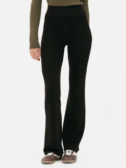 Leggings suaves acampanados de terciopelo